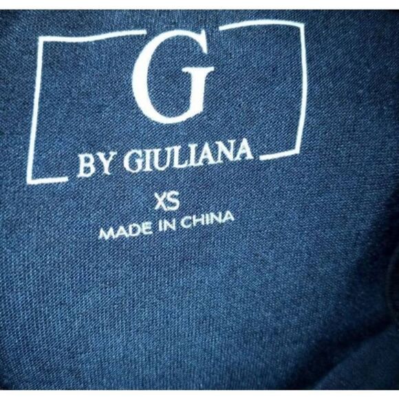 G BY GIULIANA TEAL JEWELD T-SHIRT SZ.XS EUC.  GORGEOUS TOP IN EXCELLENT USED CON - Picture 4 of 5